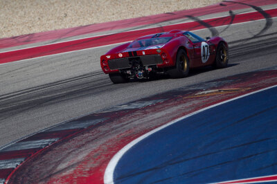 Phil Mulacek in his 1967 Ford GT40 contesting the Enduro on Sunday