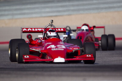 Ed Copley in his Ralt RT4 up through Turn 9 at COTA 2020