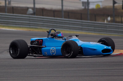Ron Horning in his Brabham BT35 in Turn 1 at COTA for SVRA Vintage Nats 2020