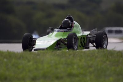Jeff Garrett pushes his LeGrand Formula Ford at ECR
